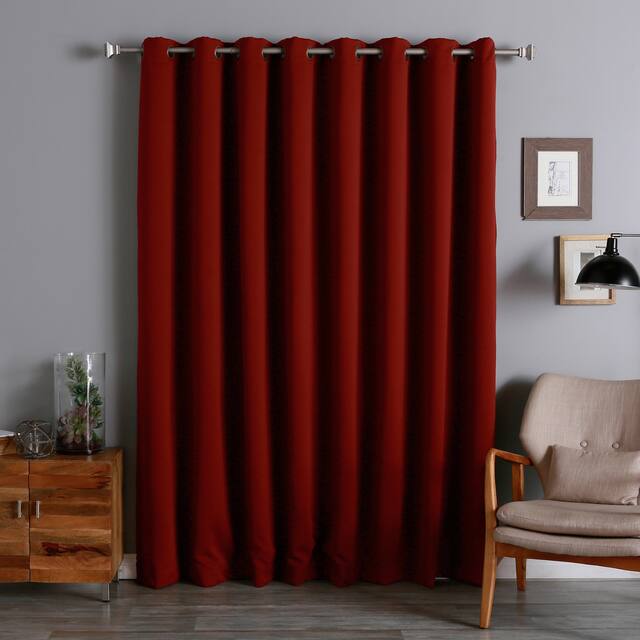 Aurora Home Extra-wide 100x84-inch Thermal Blackout Curtain Panel - 100 x 84 - Burgundy - 1 Panel