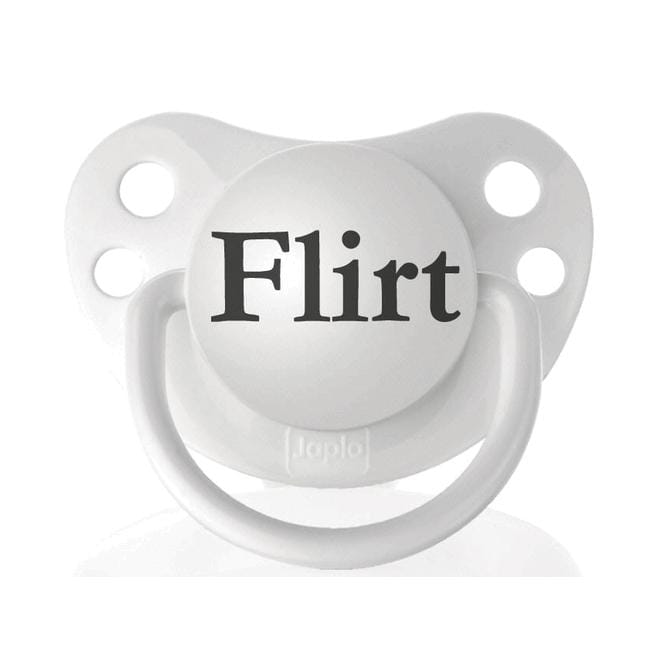 Shop Personalized Pacifiers Flirt Pacifier In White Free Shipping On Orders Over