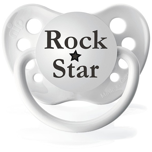 Personalized Pacifiers White Rock Star Pacifier  