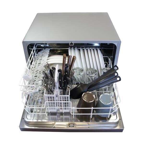 Shop Spt Silver Portable Countertop Dishwasher Free Shipping