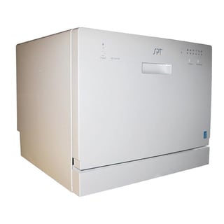 Portable White Countertop Dishwasher SPT Dishwashers