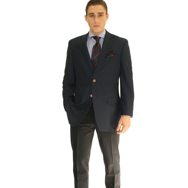 Ferrecci Mens Navy 2 button Blazer