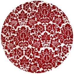 Hand tufted Fenway Red Wool Rug (8' Round) St Croix Trading Round/Oval/Square