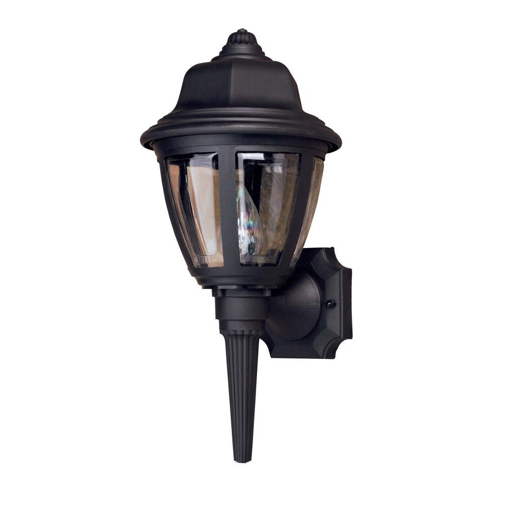 Transitional One light 60 watt Black Outdoor Wall Light