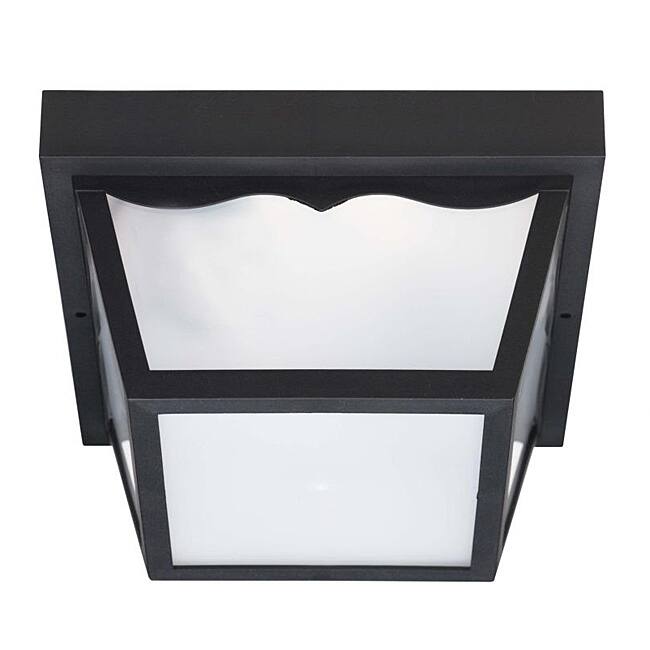 Aztec Lighting Transitional 1-light Black Outdoor Flush Light