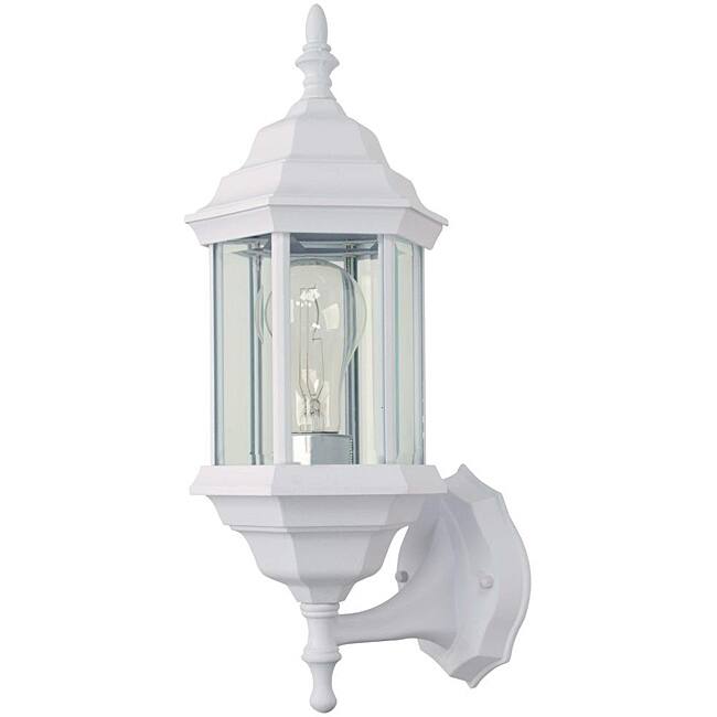 Transitional 1-light White Outdoor Wall Light