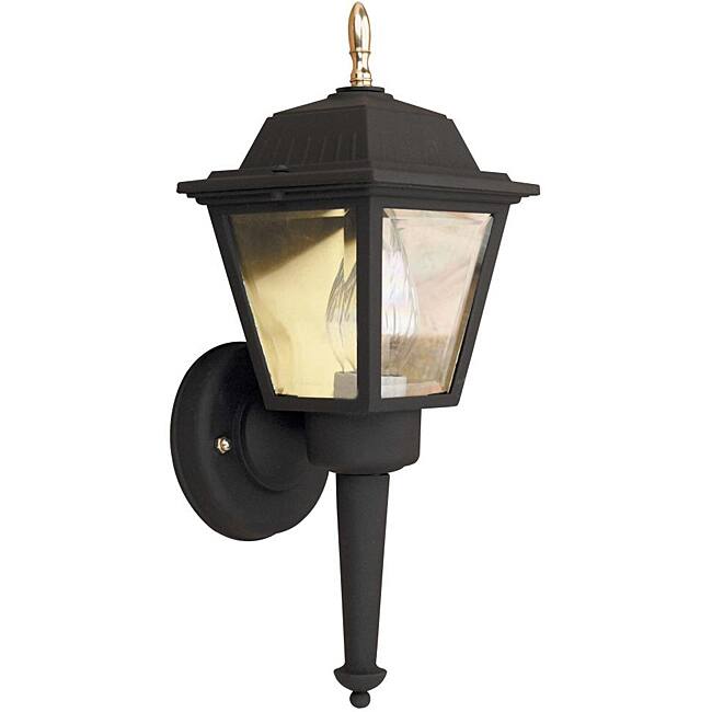 Aztec Lighting Transitional Black Outdoor 1-light Wall Light