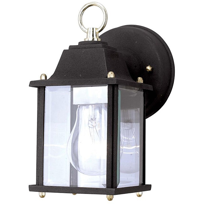 Aztec Lighting Transitional Black Outdoor 1-light Wall Light - Free