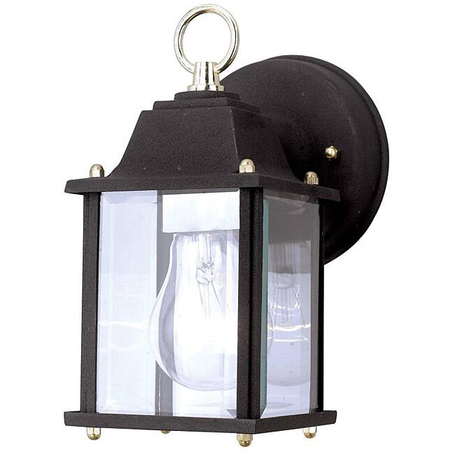 Aztec Lighting Transitional Black Outdoor 1-light Wall Light