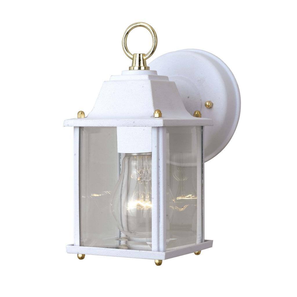 Aztec Lighting Transitional White Outdoor 1-light Wall Light