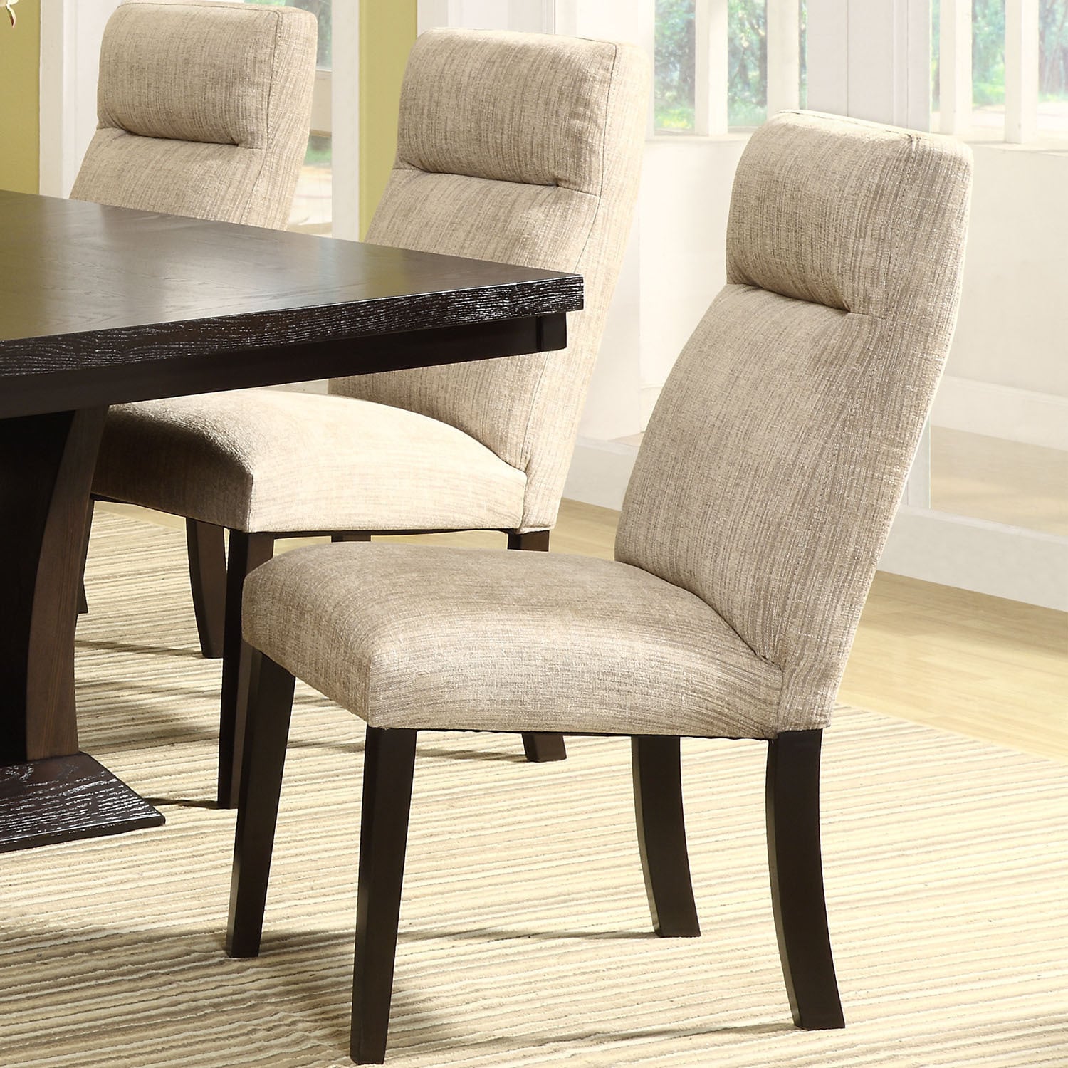 Tribecca Home Charles Beige Chenille Upholstered Dining Chair (set Of 2)