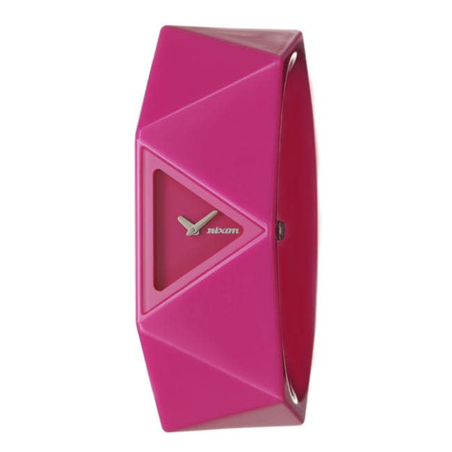 Nixon Womens The Tribella Pink Polycarbonate Quartz Watch Today $