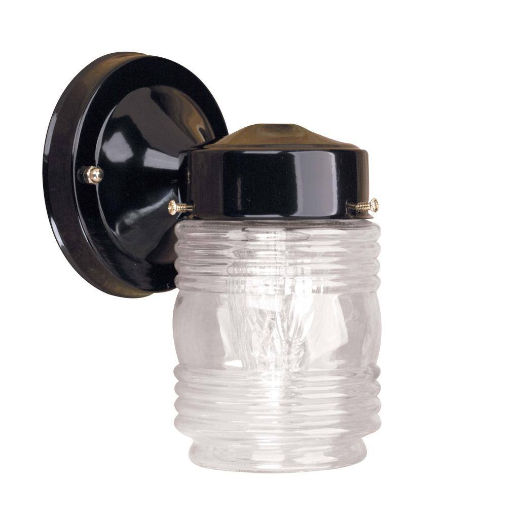 Aztec Lighting Transitional 1-light Black Outdoor Wall Mount Light