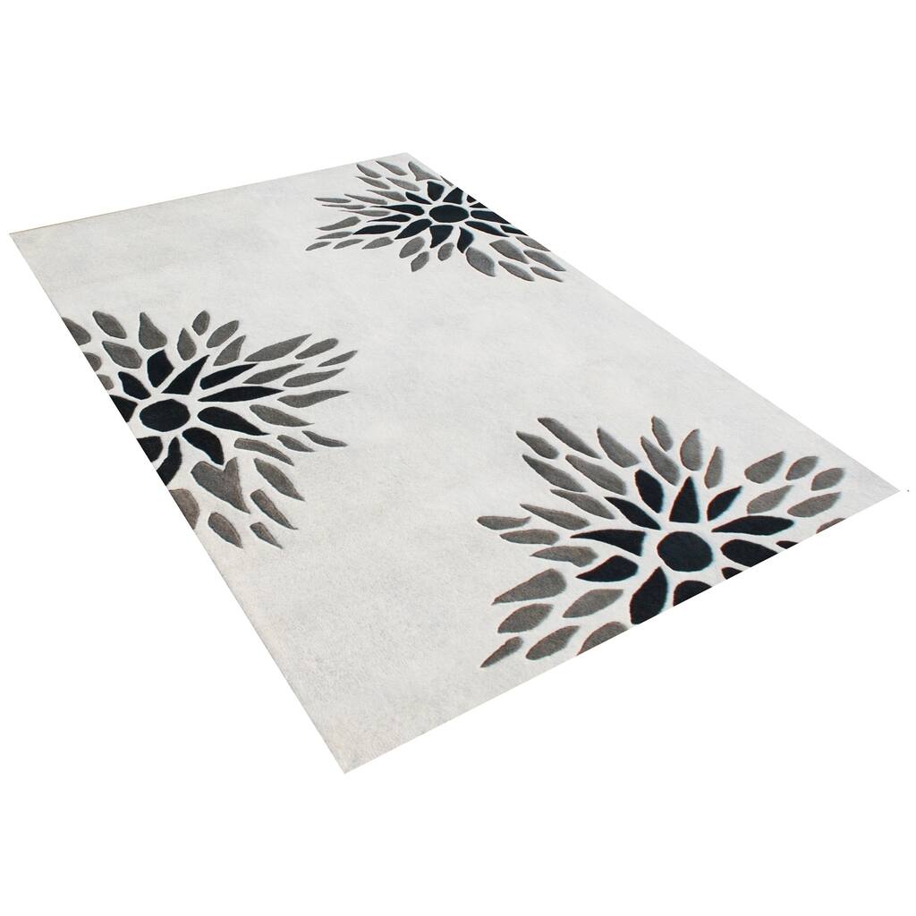 Alliyah Handmade Off-White New Zealand Blend Wool Rug - 8' x 10'