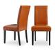Villa Faux Leather Dining Chairs (Set of 2) - Worn Brown