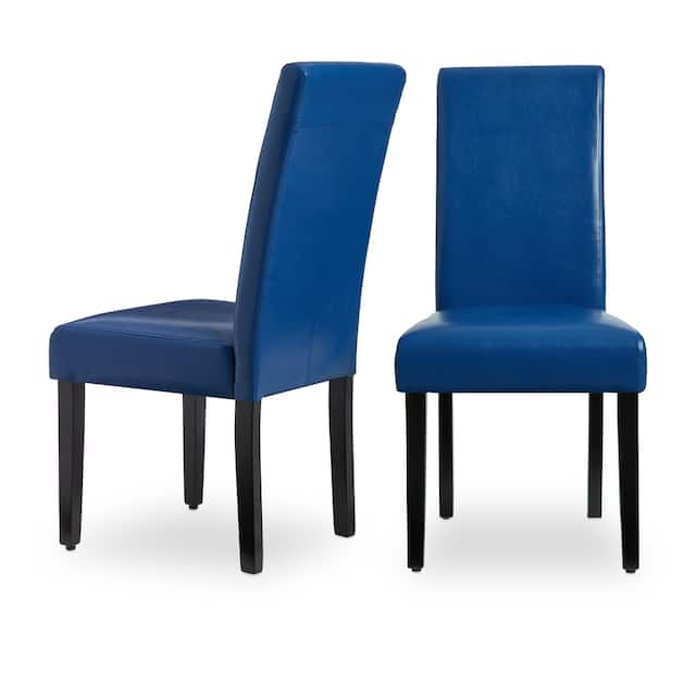 Villa Faux Leather Dining Chairs (Set of 2) - Blue