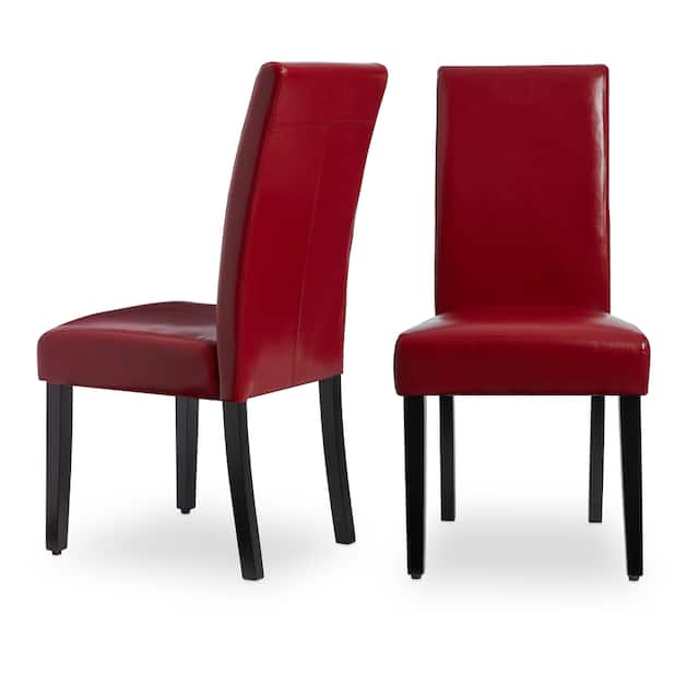 Monsoon Villa Faux Leather Parson Dining Chairs (Set of 2)