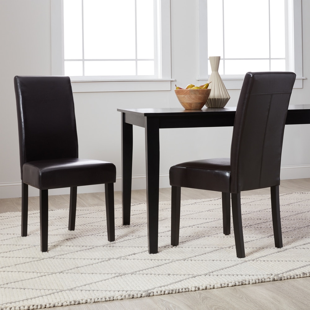Villa Faux Leather Dining Chairs Set Of 2 On Sale Overstock 5801287