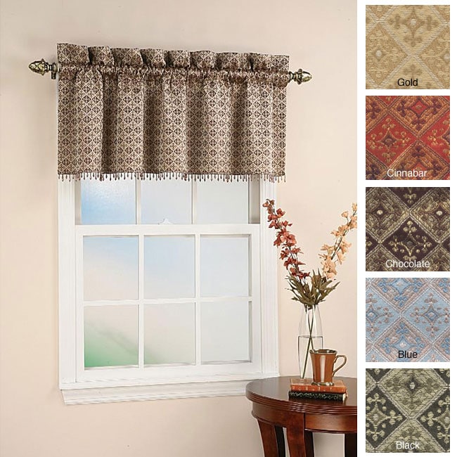 Shop Mallorca 18 Inch Beaded Window Valance Overstock 5801419