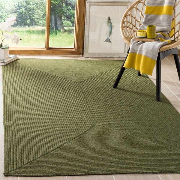 Safavieh Hand-woven Country Living Reversible Green Braided Rug - 8' x 10'