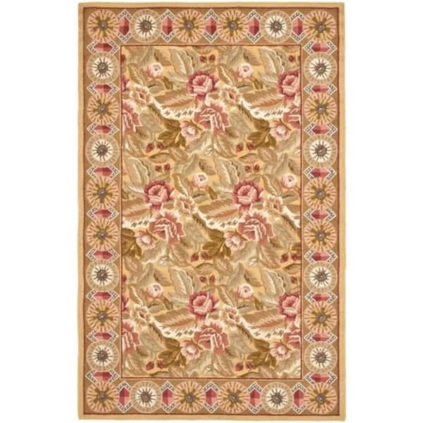 SAFAVIEH Handmade Chelsea Kaylyn French Country Wool Rug - 7'9" x 9'9" - Gold