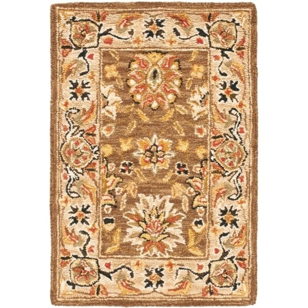 Safavieh Micro Hand-hooked Chelsea Kerman Brown Wool Rug - 1'-8" x 2'-6"