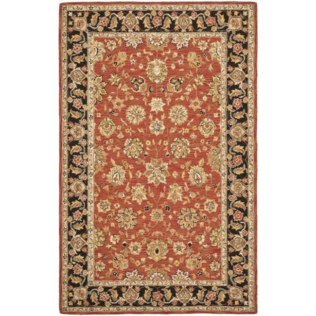 Mirco Hand hooked Chelsea Kerman Red Wool Rug (39 X 59)