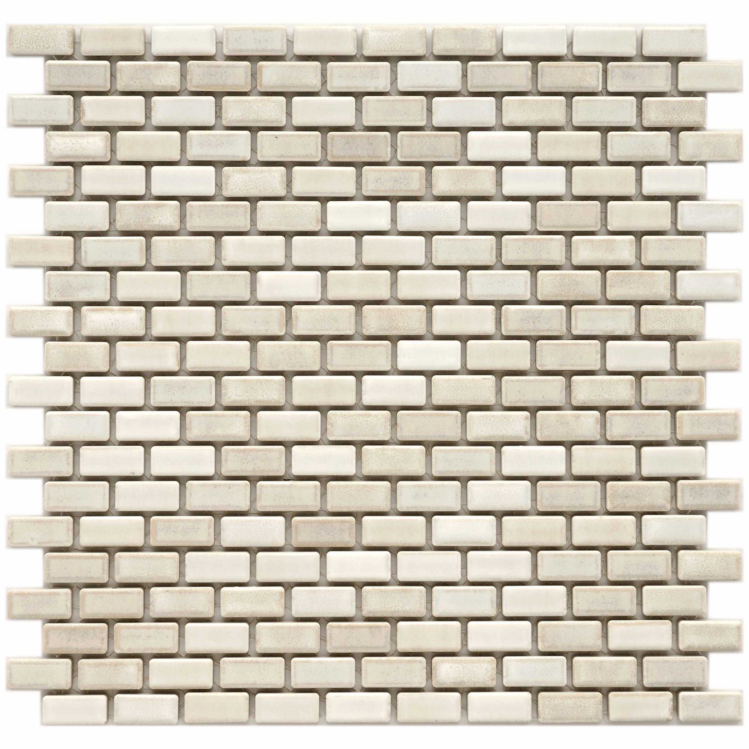 Somertile 11.75x11.75 in Samoan Subway 1/2x1 in Glacier Porcelain Mosaic Tile (pack Of 10)