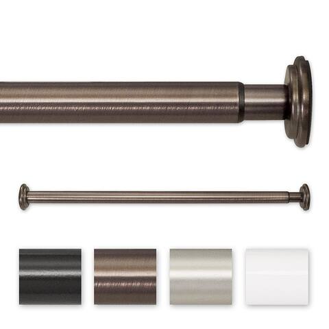 Pinnacle 18 to 30-inch Adjustable Spring Tension or Screw Mount Curtain Rod - 30