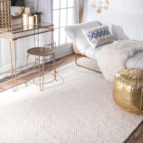 nuLOOM Handmade Braided Cable New Zealand Wool Rug (6' x 9') - 6' x 9'