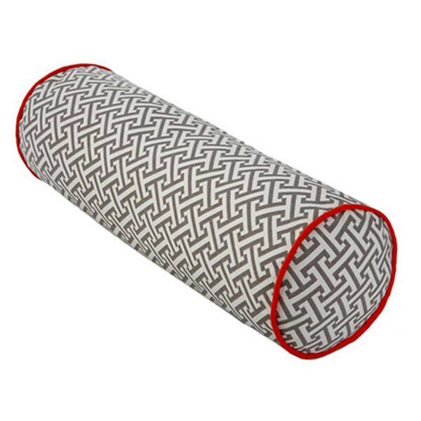 Shop Handmade Gray And Orange Tube Maze Decorative Pillow Free