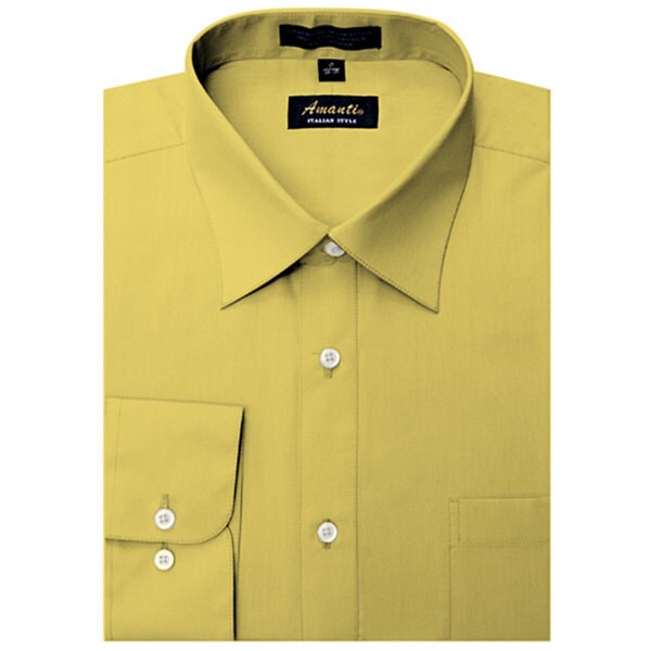 mustard short sleeve dress shirt