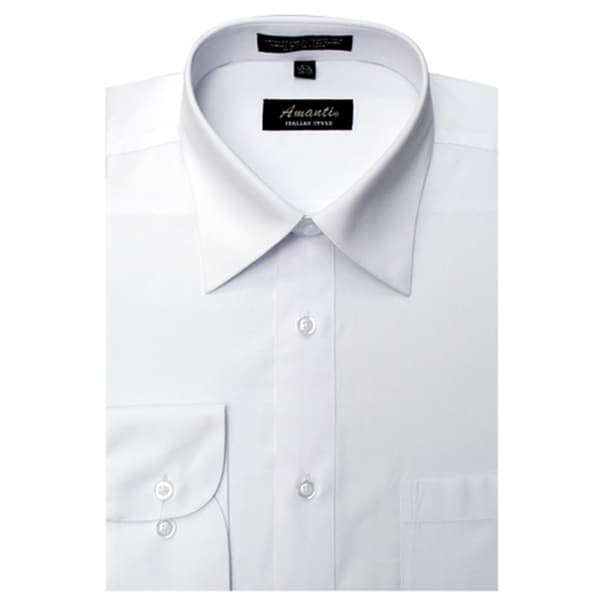 white cotton dress shirt mens