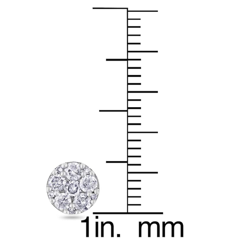 Miadora 10k White Gold 1/2ct TDW Diamond Stud Earrings