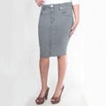 Shop Tabeez Women's Grey Denim Pencil Skirt - Free Shipping On Orders ...