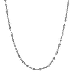 Fremada Rhodiumplated Sterling Silver Flat Cable Chain Fremada Sterling Silver Necklaces