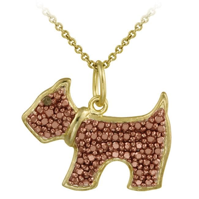 rose gold dog necklace