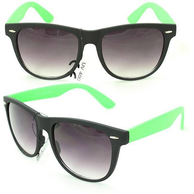 Mens 350c Black/ Green Plastic Fashion Sunglasses