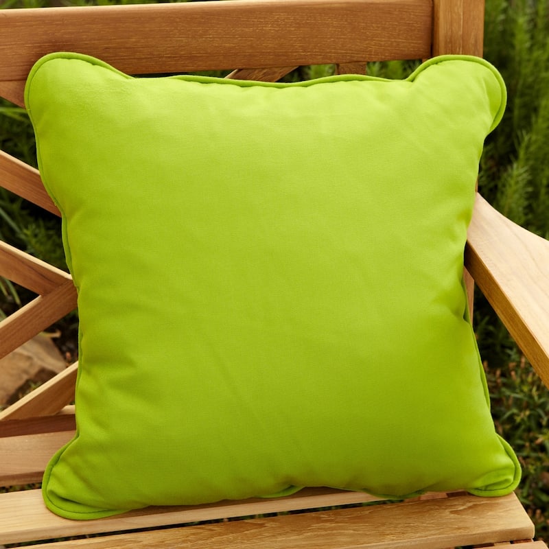 Clara Outdoor Green Throw Pillows Made with Sunbrella (Set of 2)