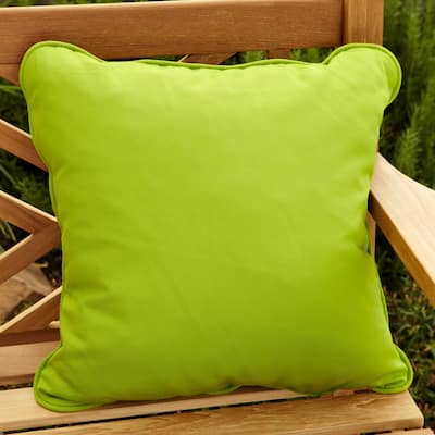 Clara Outdoor Green Throw Pillows Made with Sunbrella (Set of 2)