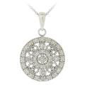 Icz Stonez Sterling Silver Cubic Zirconia Medallion Necklace