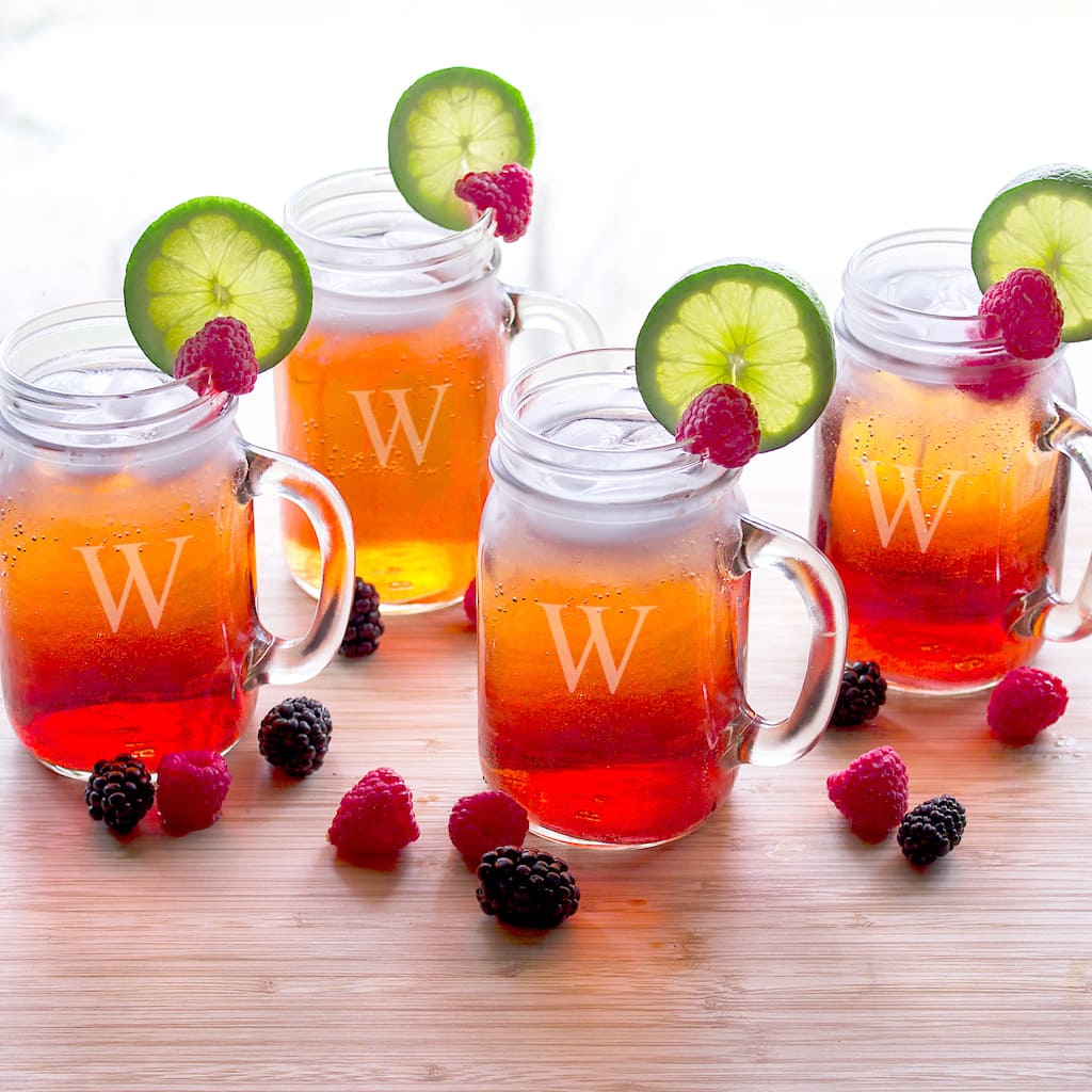 Personalized Mason Drinking Jars (Set of 4)