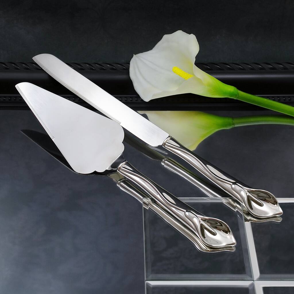 Calla Lily Cake Knife & Serving Set