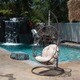 preview thumbnail 1 of 5, Outdoor Egg Wicker Chair by Christopher Knight Home Brown