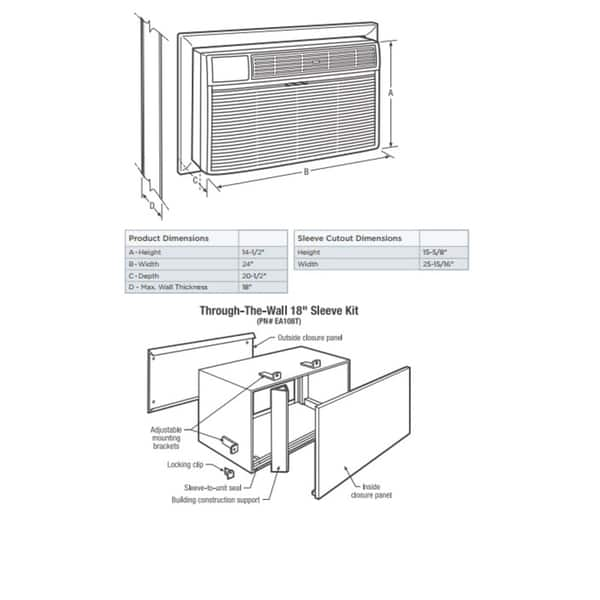 frigidaire window mounted room air conditioner 15100 btu in white