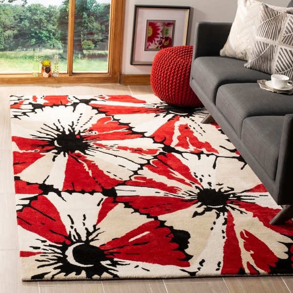 Safavieh Handmade Soho Red New Zealand Wool Rug - 5' x 8'