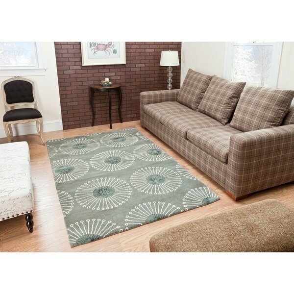 Safavieh Handmade Soho Zen Grey/ Ivory New Zealand Wool Rug - 9'6 x 13'6
