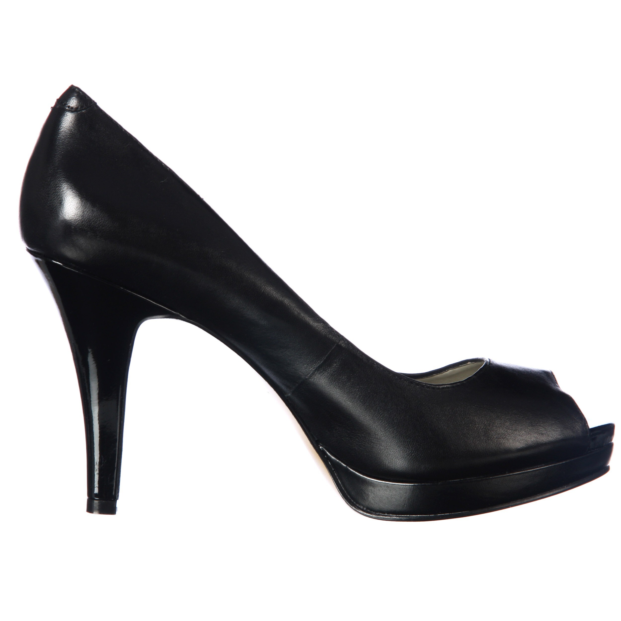 nine west black peep toe pumps