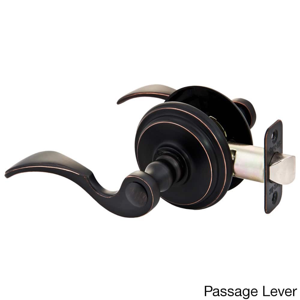 Sure-Loc Solid Door Lever Passage/Privacy Set (Vintage Bronze)
