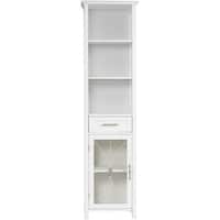 Veranda Bay White Linen Tower by Elegant Home Fashions
